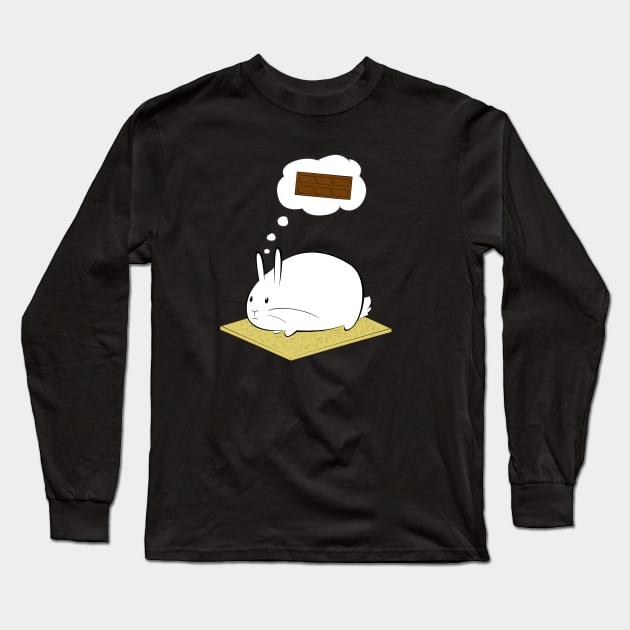 S'more Bunnies- Marshmallow Variant Long Sleeve T-Shirt by HalfOrWhole